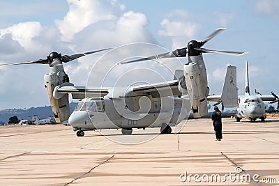 US Marines Osprey Editorial Stock Photo