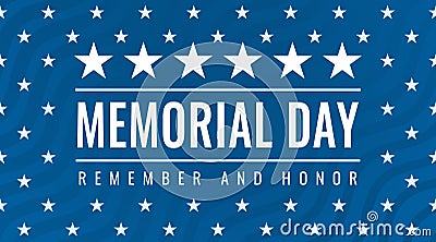 US Memorial Day - Remember and Honor flyer Vector Illustration