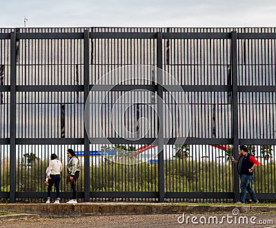 US Mexico Border Wall Editorial Stock Photo