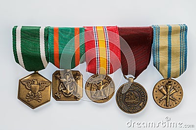 US Military Medals Editorial Stock Photo