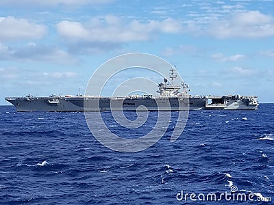 US NAVY Aircraft Carrier Editorial Stock Photo