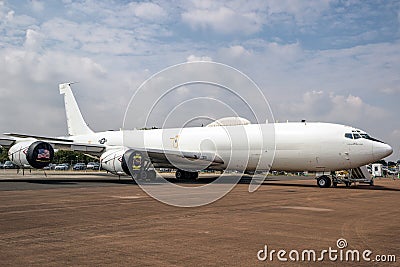 US Navy Boeing E-6 Mercury airborne command post and communications relay Editorial Stock Photo