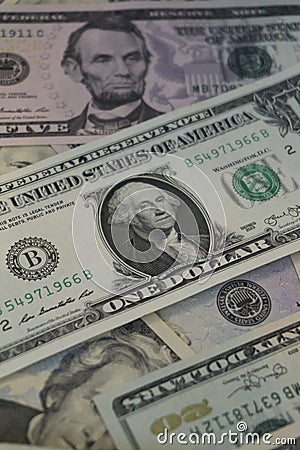 US. one dollar bill Stock Photo
