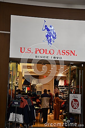 US Polo Assn store at The Florida Mall in Orlando, Florida Editorial Stock Photo