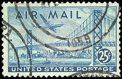 US Postage stamp Editorial Stock Photo