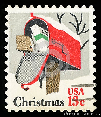 US Postage stamp Editorial Stock Photo