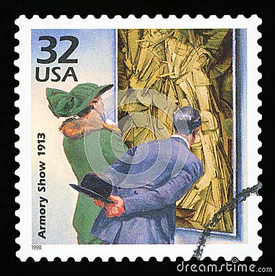 US Postage stamp Editorial Stock Photo