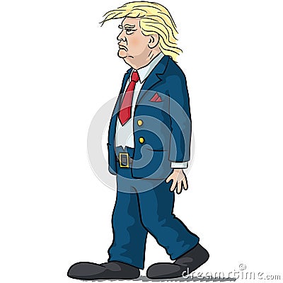 US President Trump Vector Illustration