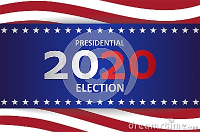 2020 US presidential election banner Stock Photo