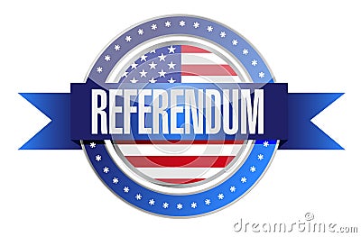 us referendum seal illustration design graphic Cartoon Illustration