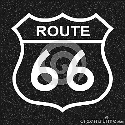 US route 66 sign Vector Illustration