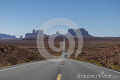 Monument Valley highway 163 Editorial Stock Photo