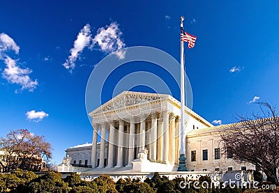 US Supreme Court Building Stock Photo