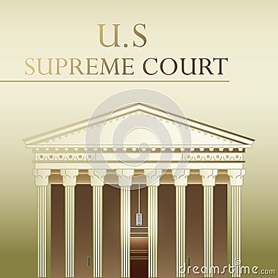 us supreme court. Vector illustration decorative design Vector Illustration