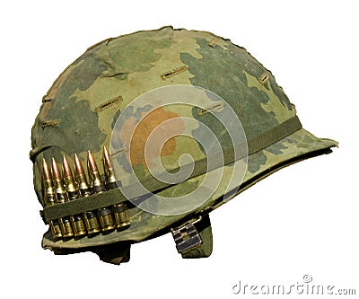 US Vietnam War Helmet Stock Photo