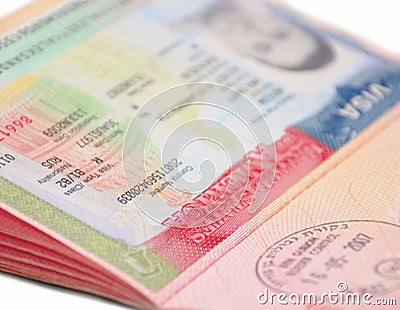 US Visa Stock Photo