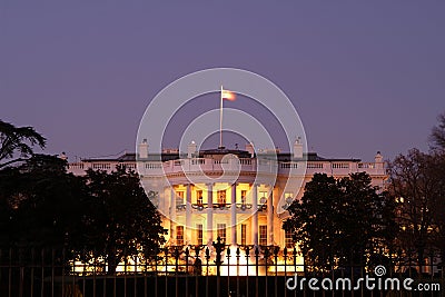 US White House Horizontal at Christmas Stock Photo