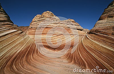 USA Arizona Paria Canyon-Vermilion Cliffs Wilderness The Wave sandstone rock formation Stock Photo