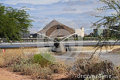 USA, AZ/Tempe: Historic Salt River Dam After Heavy Rains Stock Photo