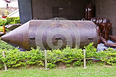 USA BLU-82B bomb. War Remnants Museum, Ho Chi Minh Editorial Stock Photo