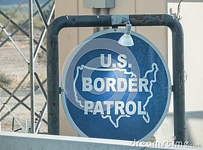 U.S. Border Patrol at the Mexican border Stock Photo