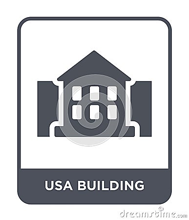 usa building icon in trendy design style. usa building icon isolated on white background. usa building vector icon simple and Vector Illustration
