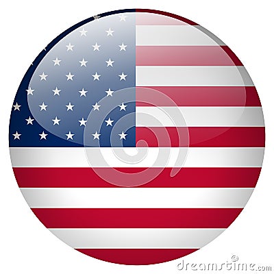 USA button Stock Photo