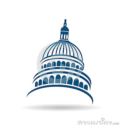 USA capitol building icon Vector Illustration