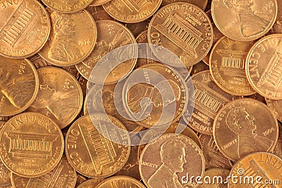 USA Cents Stock Photo