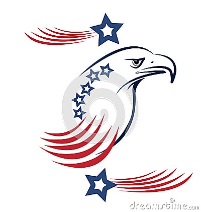 USA eagle pride stars and stripes vector symbol Vector Illustration