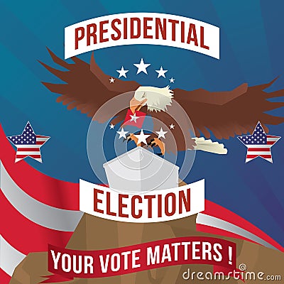 USA election poster. Vector illustration decorative design Vector Illustration