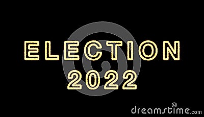 USA Election 2022 text with flame effect Stock Photo