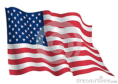 USA flag Vector Illustration