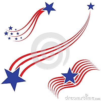 Usa flag, american flag elements vector illustration Vector Illustration