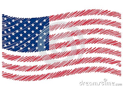 USA flag art Stock Photo