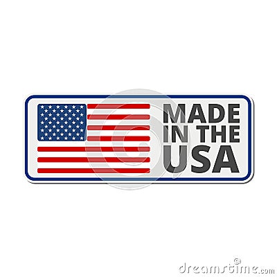 USA flag - Made in America Vector Illustration