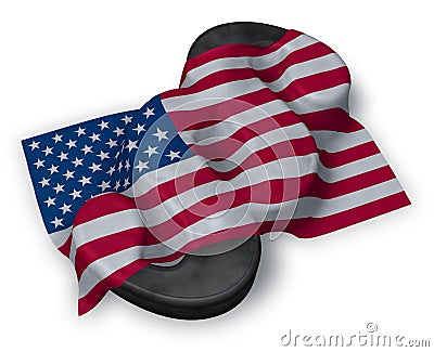 Usa flag and paragraph symbol Cartoon Illustration