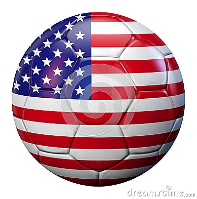 USA Flag Soccer Ball Stock Photo