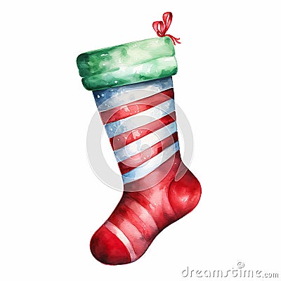 USA Flag Sock Bow: A Colorful and Patriotic Emote for Your Strea Cartoon Illustration