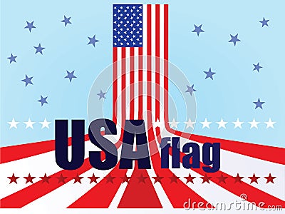 USA flag Vector Illustration