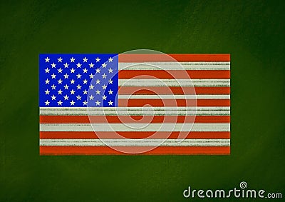 USA Flag Cartoon Illustration