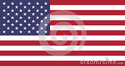 USA flag. Vector flag of United States of America Vector Illustration