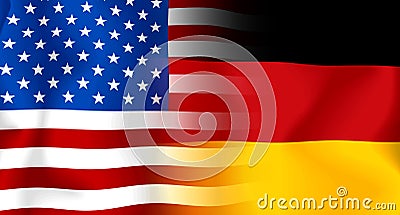 Usa-German Flag Stock Photo