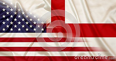 USA and Great Britain England Country flags Stock Photo