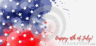 USA Happy 4th of July background Vector Illustration