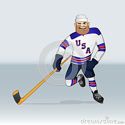 USA ice hockey team player Stock Photo