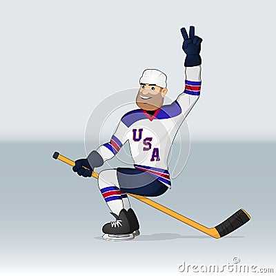 USA ice hockey team player Stock Photo