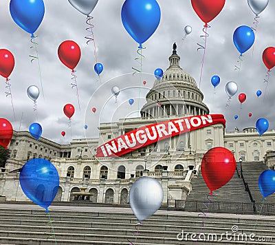 USA Inauguration Celebration Stock Photo