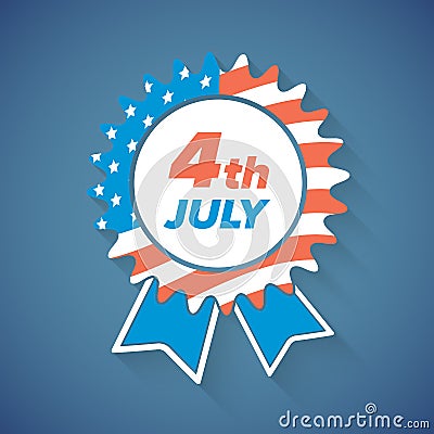 USA Independence Day award icon or banner Vector Illustration