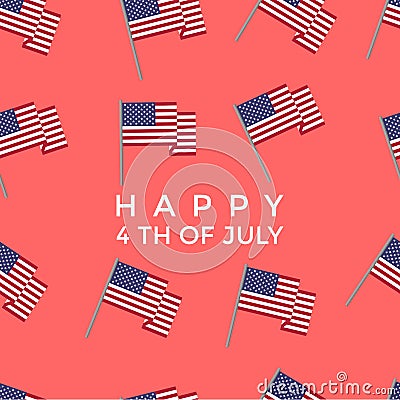 USA INDEPENDENCE DAY SEAMLESS PATTERNS Vector Illustration